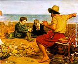 John Everett Millais Paintings - The Boyhood of Raleigh by John Everett Millais